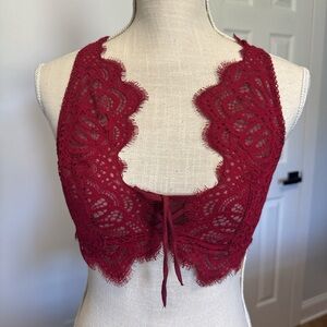 Elegant Red Lace Bralette